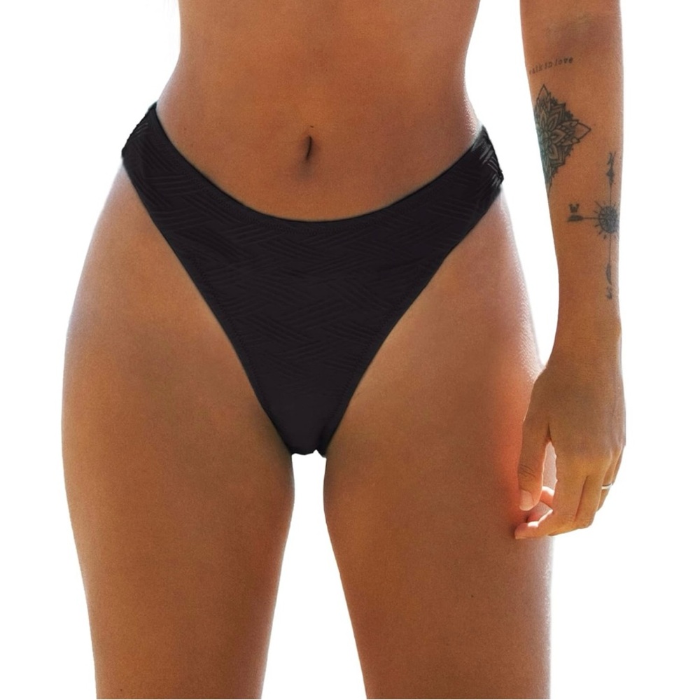 Black High-Waisted Bikini Bottom